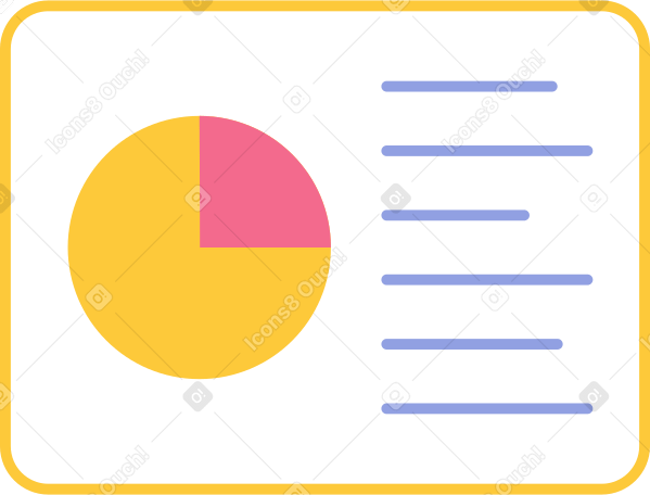 frame with graph and text Illustration in PNG, SVG