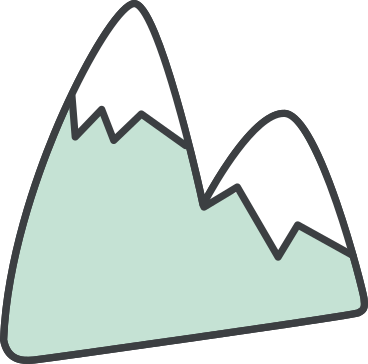 Mountains with snowy peaks PNG, SVG