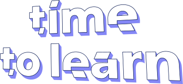 text time to learn lettering PNG, SVG