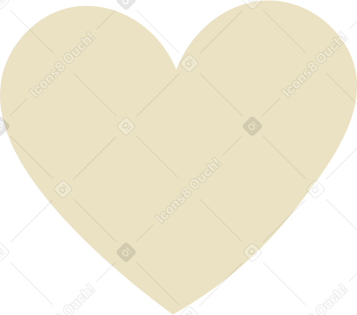 beige heart PNG, SVG