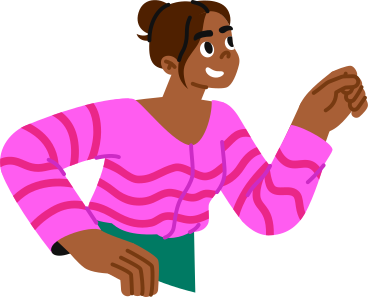 Женщина в полосатой блузке в PNG, SVG