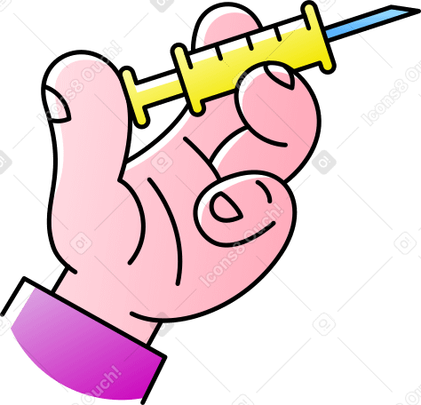 hand with syringe PNG, SVG