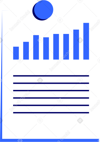 sheet of paper with a chart Illustration in PNG, SVG