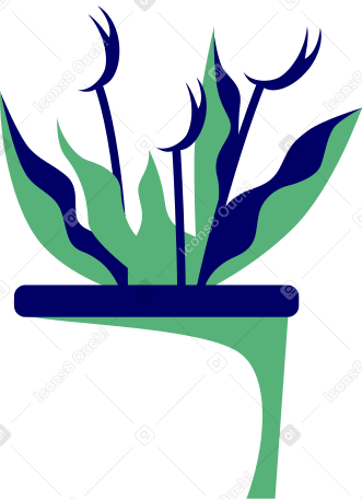 flores en una maceta PNG, SVG
