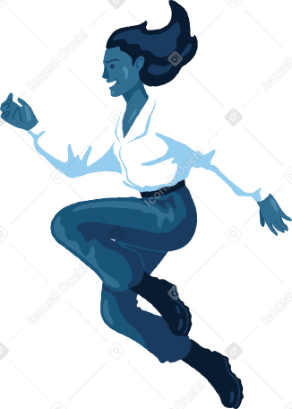 Mulher pulando vista lateral PNG, SVG