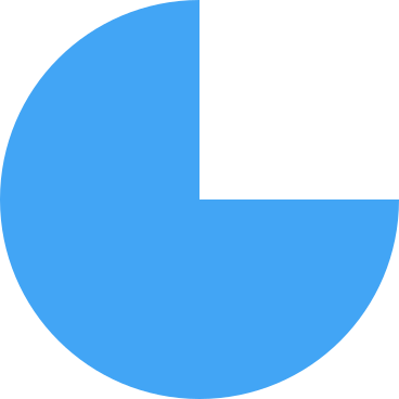 Pie chart blue в PNG, SVG