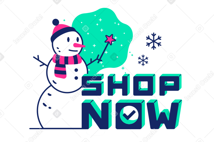 Shop now winter PNG, SVG