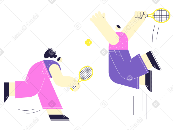 Tennis Illustration in PNG, SVG