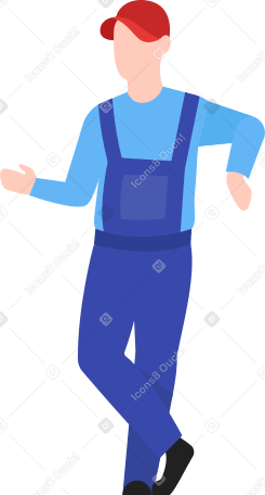 man warehouse worker Illustration in PNG, SVG