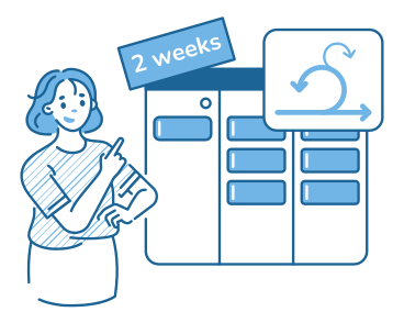 Woman and kanban board with sign indicating sprint duration, Scrum PNG, SVG