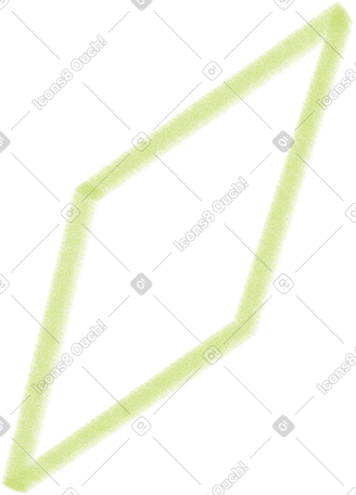 green rhombus PNG, SVG