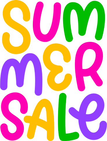 lettering summer sale multicolor text animated illustration in GIF, Lottie (JSON), AE