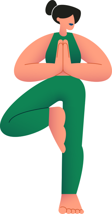 woman standing in tree yoga pose PNG, SVG