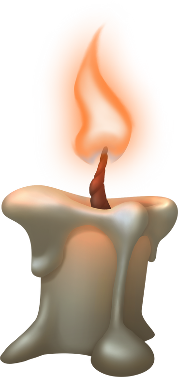 short candle PNG、SVG