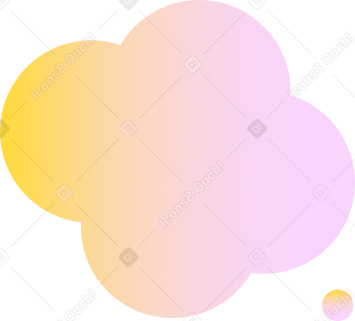 speech bubblwith gradient Illustration in PNG, SVG