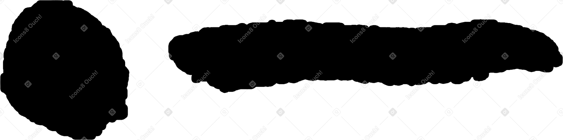 black stick with a dot PNG, SVG