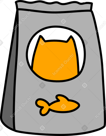 キャットフードパッケージ のpngとsvgでのイラスト