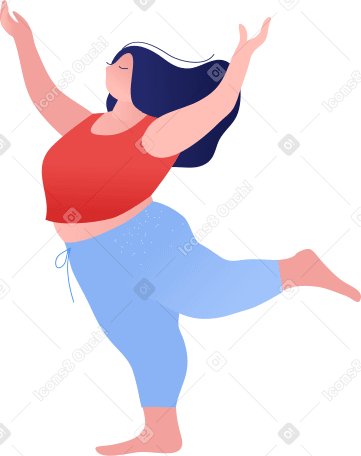 woman bodypositive Illustration in PNG, SVG