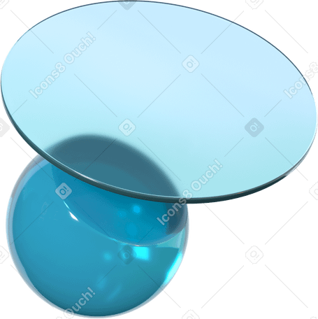 3D monochrome transparent lens and sphere PNG, SVG