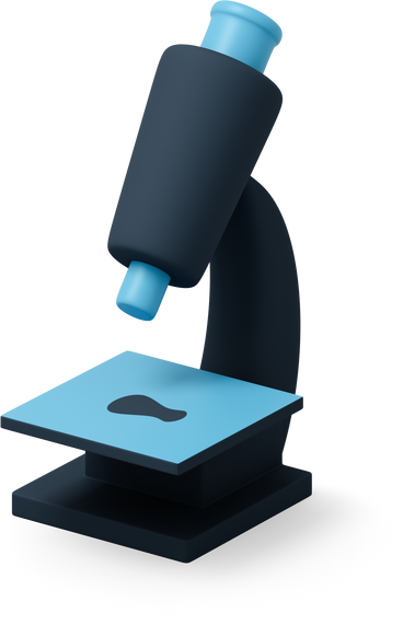 Black and blue microscope PNG, SVG