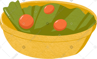 Yellow salad plate PNG, SVG