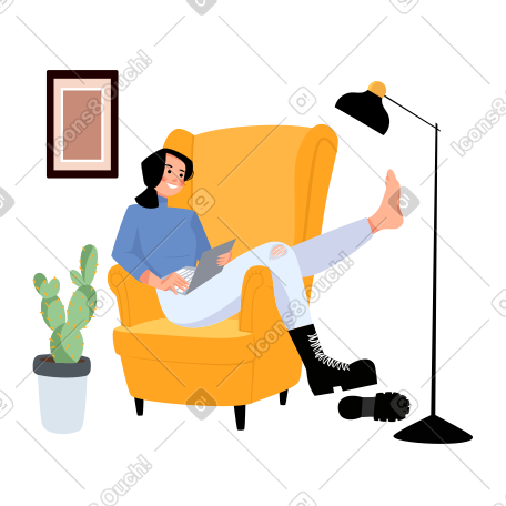 在家工作的自由职业女性 PNG, SVG