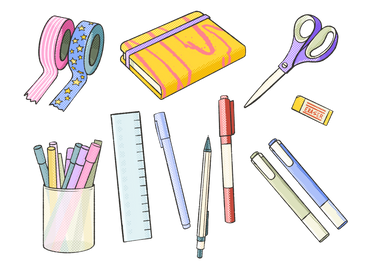 Stationary set PNG, SVG