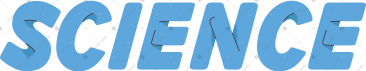 Lettering blue science PNG, SVG