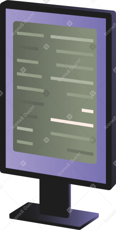 Вертикальный монитор для кодирования в PNG, SVG