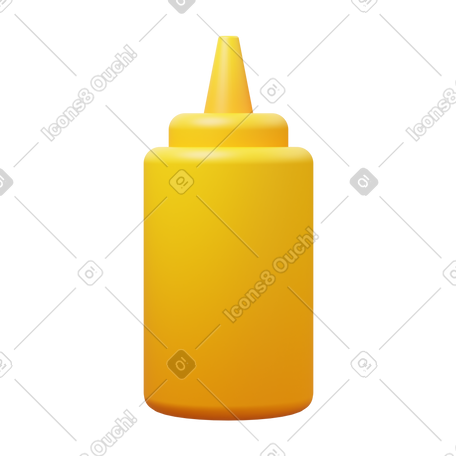 3D mustard PNG, SVG