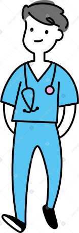 nurse with a stethoscope PNG, SVG