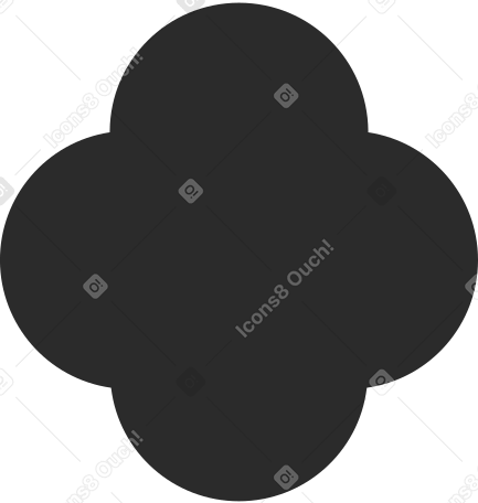 black quatrefoil Illustration in PNG, SVG