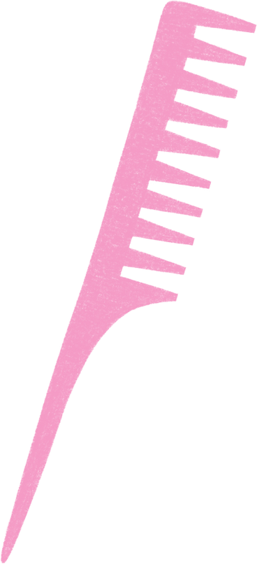 pink combing PNG, SVG