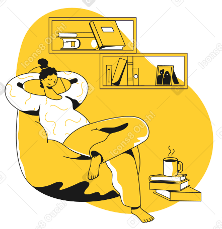 Relaxation at home PNG, SVG