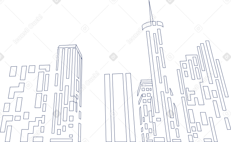фон с небоскребами в PNG, SVG