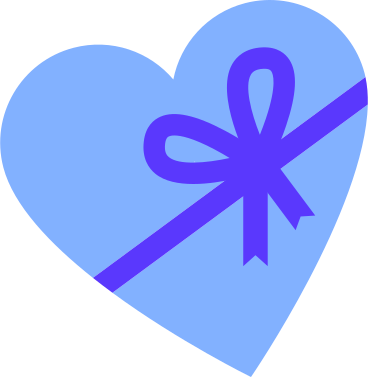 蓝色心形盒子 PNG, SVG
