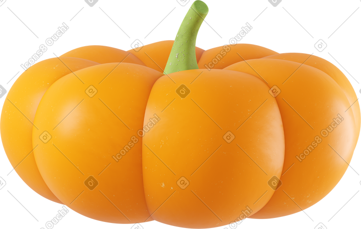 3D pumpkin PNG, SVG