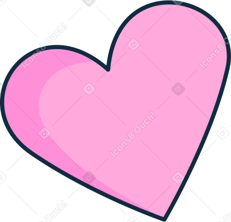 pink heart romance Illustration in PNG, SVG