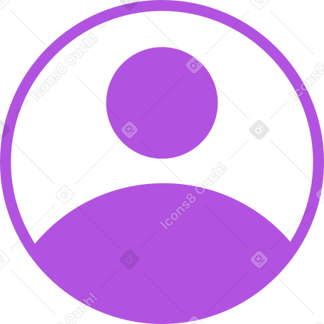 round user icon Illustration in PNG, SVG