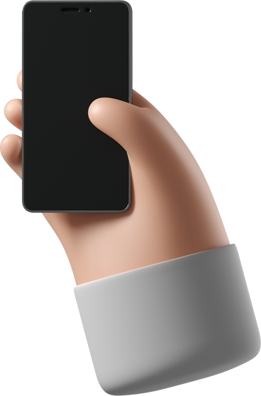 Weiße hauthand mit einem telefon PNG, SVG