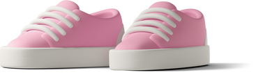 pink sneakers on ground PNG, SVG