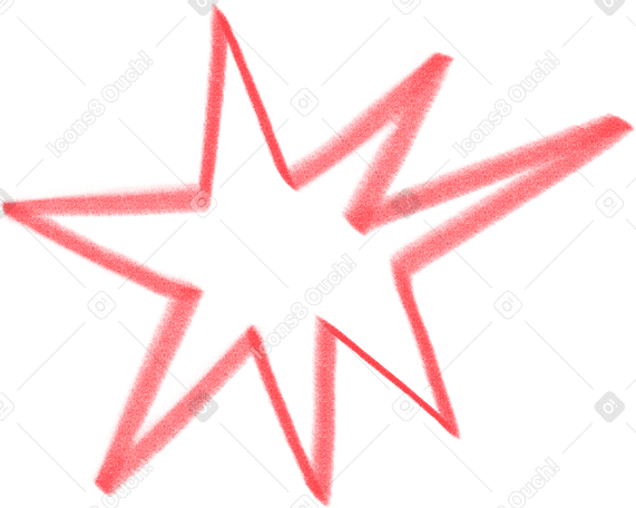 red seven-pointed star Illustration in PNG, SVG