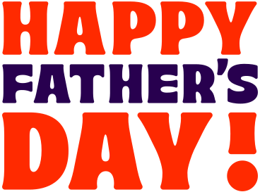 lettering happy father's day! text PNG, SVG