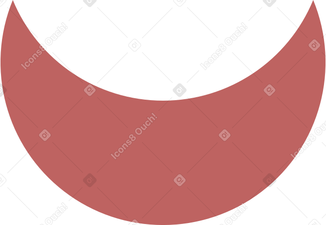 burgundy crescent Illustration in PNG, SVG