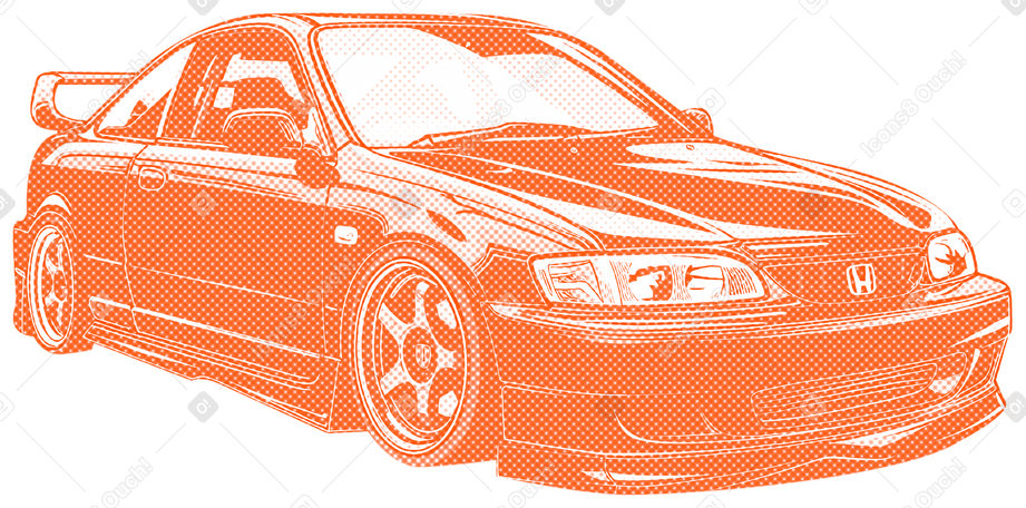 Хонда цивик вид спереди в PNG, SVG