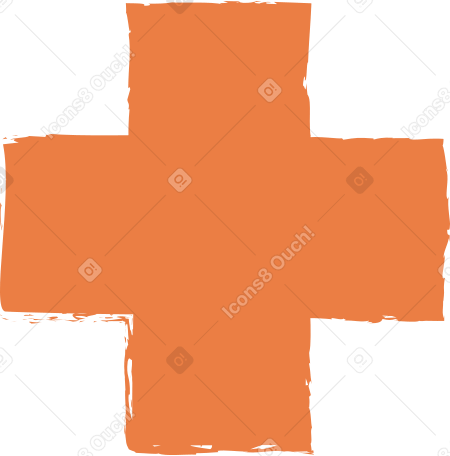 orange cross PNG, SVG