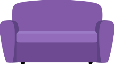 purple sofa PNG, SVG