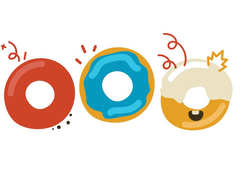 Cute donuts Clipart illustration in PNG, SVG