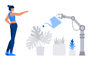 Robot gardener PNG, SVG