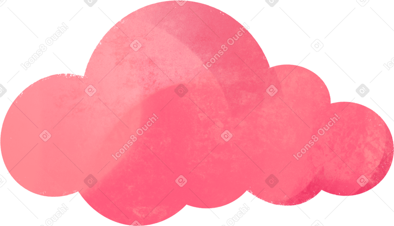 Big pink cloud Illustration in PNG, SVG